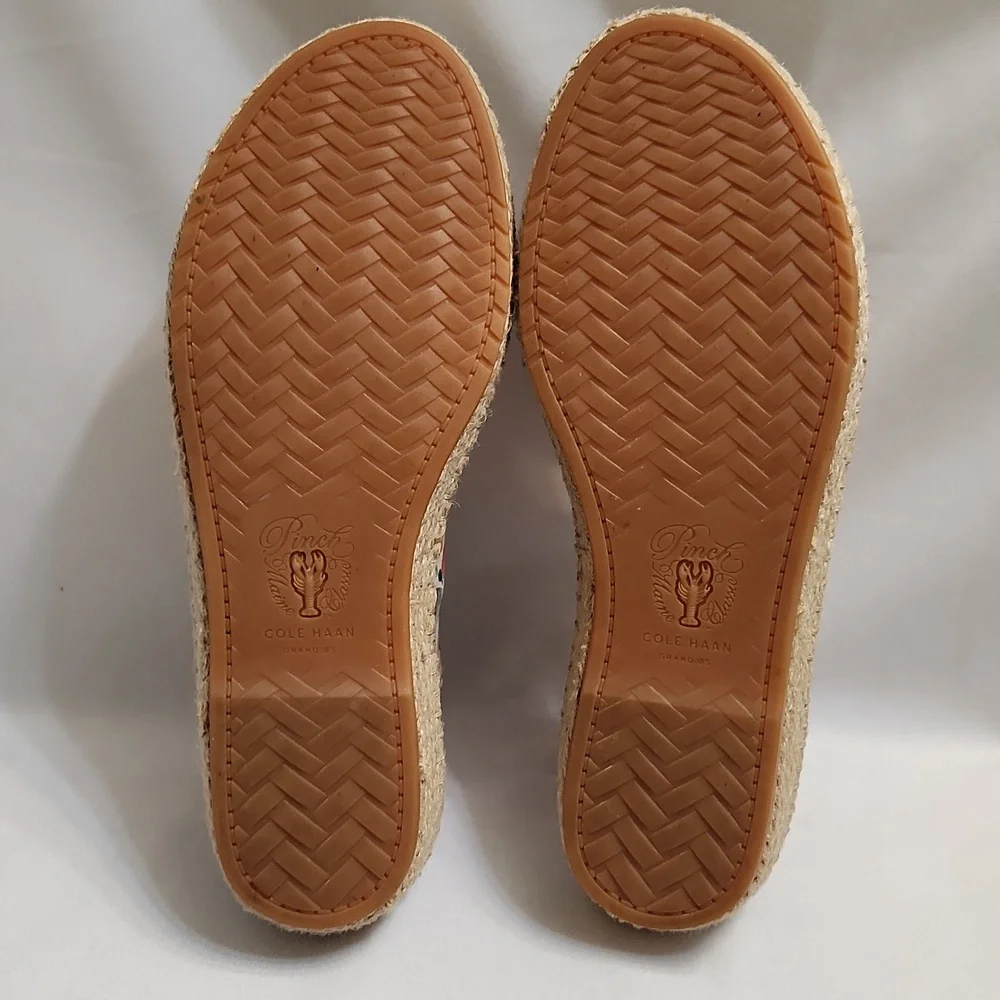 Cole Haan Grandseries Leather Citrus Wedge Espadrille Sandals (W Sizes 7)
